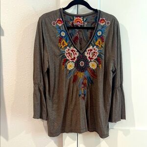 Johnny Was Embroidered Top